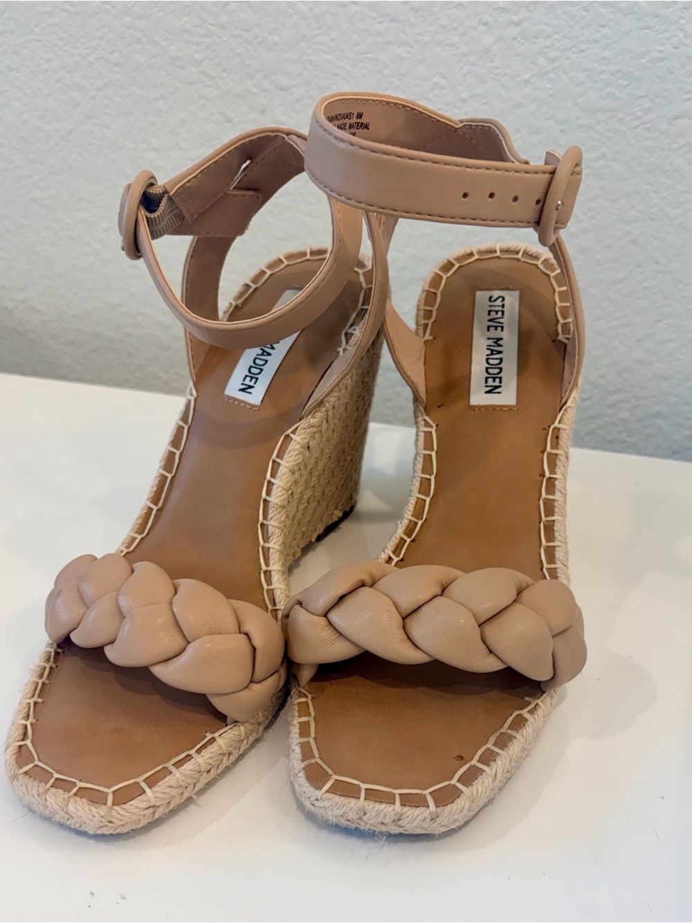 Steve Madden Woven Espadrille Wedge Sandal in Tan - Picture 5 of 5